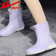 Huili Rain Boots для женщин моды взрослые женщины в середине труба.