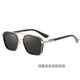 Zuo Sanfei's new Douyin Chen Weiting sunglasses men's driving glasses UV Korean style scumbag handsome trendy domineering sunglasses bright black gold brown lenses cost-effective sunglasses + mirror bag + mirror cloth