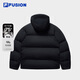 Veste à la mode à la mode Fusion Fusion pour les hommes en hiver nouvelle veste chaude à capuche lâche décontractée, noir - BK XL 180 / 100A