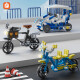 Fangcheng Bausteine ​​Elektroauto Spielzeugbausteine ​​Baugruppen zum Mitnehmen kompatibel mit Lego Boys Kinder Dreiradrätsel Fahrrad Voller Set von 6 Kisten 6 Modelle 673 Granula