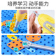 
Jisi Children's Toys 1-3 years old screw screw tool box Electric toys Boys 4-6 Boys' birthday gift electric drill assembly Dinosaur screw screw tool box [373 piece set + electric drill] battery version