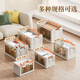 Multi-Layer-Klappstaatsschrank Haushalt Snacks Spielzeugspeicherbox Keine Installation Aufbewahrungsbox Wohnzimmer Doppelter Tür Lagerschrank hinzugefügt großer Lagerschrank ein Boden (B833) Elfenbein Weiß