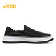 Jeep canvas shoes for men in summer new product breathable one-foot lazy shoes ice silk cool youth anti-slip soft sole casual shoes for men black (sports size) 44 (270mm)