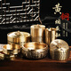 Fulanti brass ashtray household living room large high-end office car with cover anti-fly ash and anti-fall high-value ornaments Large dragon and phoenix treasure trove ashtray (about 695 grams)