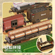 
Children's electric train high-speed rail simulation steam track car remote control green leather train alloy model toy boy D charging/gift box simulation sound effect/spray/light