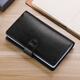 FXS genuine pickup bag for men, multiple card slots, large capacity bank card holder, anti-degaussing business card holder, driver's license holder, two-in-one wallet, black