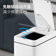 EKO智能垃圾桶 自动感应带盖夹缝家用大号不锈钢 厨房办公客厅卫生间 9230亚光白7L【锂电池款】 -