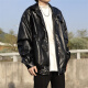 
Zhaoxun Hebei Xinji leather jacket American retro motorcycle leather jacket men's spring and autumn street handsome leather jacket W9227 black L