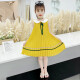 Tongyu children's clothing girls' dresses summer clothes 2021 new summer season Korean version medium and large children's style princess dress little girl vest skirt 3-14 years old trendy clothes chiffon skirt yellow 140 size recommended height 125-135cm