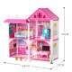 Xinge Doll Villa House Princess Toy Girl Castle Four Luxurious Simulation Villa House Gift Box Children's Play House Toy Girl DIY Dress Up Doll Birthday Gift