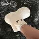Thin strips (XIXITIAO) play with water on rainy days, anti-slip cute rain boots eva thick sole four seasons universal big eyes women wear rain boots off white single layer [cartoon big eyes] 36 36-37 large size 1