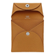 Hermès (Hermes) Portefeuille de pièces pour hommes et femmes portefeuille pliant de chèvre Sac de carte argentée plaquée et claque de palladium à la mode chinoise Gift Brown