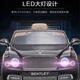 Geleeo children's electric car Bentley four-wheel baby toy car can sit in electric car children's birthday gift blue four-wheel drive remote control + leather seat + soft wheels four-wheel drive