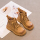 Bottes Martin pour enfants Bottes en cuir souple des filles 2024 printemps et automne Nouvelles grandes bottes jaunes automne et hiver enlece