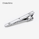 
CHALES KIMO Silver Tie Clip Men's Formal Clip Fixed Pin 5.5*0.5 07-Tie Clip