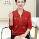 Qianqiu Poesie, mittlere und ältere Frauen neue Herbst- und Winter-Revers-Wollpullover sowie Fett Plus-Größe Mutter-Fit-Sweater Strick-Basishemd Orange rot xxr9928 m suggerieren 85-100jin [Jin gleich 0,5 kg]