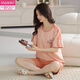 
Victoria's style (VEDORYGEDIAO) pure cotton summer pajamas ladies pullover pajamas summer shorts shorts comfortable and casual home Z9856 M [recommended to wear 80-100 Jin [Jin equals 0.5 kg]]