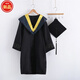 Xue Che Bachelor's Uniform, Master's Uniform, Doctoral Uniform, Tutor Uniform, Undergraduate Adult Degree Uniform, Draped Cloth Shawl Top Hat, Bachelor's Uniform, Liberal Arts Pink S (Clothes + Hat + Tassels + Draped Cloth) Set