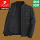 皮尔卡丹（pierre cardin）爸爸春装外套男士上衣50-60岁中青年人爷爷春秋加厚毛呢夹克 9893黑灰 180/XL