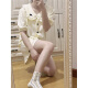 依慕琪纯棉睡衣女夏季薄款娃娃领短袖2022年新款蝴蝶结家居服女短裤套装 7027#粉 均码 m