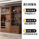Xiaomuwo (xiaomuwo) meal cabinet partition cabinet solid wood porch room wine cabinet against the wall cabinet function storage dining cabinet Purple sandalwood 1.2 meters of cabinet (3 door) assembly