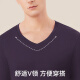 
Carsonland (CASENLAND) autumn clothes, autumn pants, cotton lace men's thermal underwear, middle-aged and elderly people's thread clothes, line pants, slim base shirt, cotton pants 686 light gray-top XL