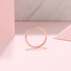 Saturday Fortune 18K gold ring for women, plain gold ring, birthday gift, glossy (single), size 10