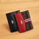 Williampolo Paul wallet female leather new ladies card bag short anti -theft brush small coin purse money clip fashion women's bag red leather