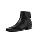 FZFD Top Layer Schaffell speicherte Zehen niedrige Absätze und Nacktstiefel für Frauen Retro -Stil einfach und vielseitig Winterstil Women Stiefel Dicke Absatz Stiefel für Frauen Single Lily Brown 38