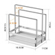 He Jiagong 304 stainless steel chopping board rack cutting board rack pot lid rack double-compartment chopping board rack kitchen storage rack storage rack water tray K-13803 three-compartment chopping board rack