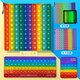 Jianwei Shen Digital Crab Buckle Hole Toy Children's Toy Rainbow Press Music Number Multiplication Table Unzip Artifact Pinching Music Rainbow Luminous Nine Multiplication 20cm