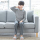 Mannido Boys Pajamas Spring и осенью Новый чистый хлопковой хлопковые дети с длинными рукавами мальчики Большие дети хлопковые подростки тонкие домашние одежды L5009 [двойная длина] 140 16 Размер Рекомендуется 135-145 см.