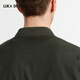 Lucadilong [Smart Constant Temperature] 24 Spring and Summer New Imported Fabric Men's Baseball Collar Casual Wool Jacket Jacket Gray Green 50
