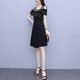 WeiLuoXuan (WeiLuoXuan) 2025 summer new dress for women with ruffle off-shoulder mesh splicing fashionable light luxury temperament covering belly 6231 picture color L Recommended 98-115Jin [Jin equals 0.5 kg]