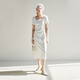 Fan Silan French square neck temperament small white skirt for women in summer 2024 new dress dress 24FS12041 white M