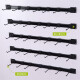 Soporte de sombrero duro Soporte de pared de pared de pared estante de colocación de sombrero Sitio de construcción Taller Ratch de colgantes de pared Q1SN9854 Negro de 50 cm de largo con 4 ganchos (4 mm gruesos)