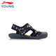 Li Ning Children's Shoes Children's Sandals Men's and Women's Summer Style Baotou Velcro Beach Sneakers 33YKUQ058-41