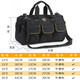 FASITE electrician tool bag shoulder bag portable canvas multi-functional repair and installation large-capacity storage bag black 16 inches