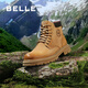 Belle Fun Camping Pioneer Outdoor Модные мужские толстые подошвы большие желтые ботинки A1763DD4 Orange Single Little 40