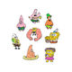 
Nianfu cartoon brooch Japanese accessories metal badge cute ins trendy personality SpongeBob decorative gift for wife C1473-2# SpongeBob pineapple room