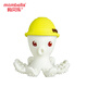 Mabela mombella octopus teether baby teether toy parent-child interactive toy can make sounds and can be boiled yellow octopus 1 piece anti-drop chain + storage box