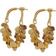 MHFDO small leaf tassel earrings for women 2024 new style pendant pure color pure color gold