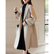 Demana (dme) quiet luxury sheep wool coat winter old money lapel collar double-breasted long temperament flesh-covering coat for women