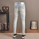 JAGR Tendy Brand Jeans Herren Sommer alter schlanker Retro High-End-Hosen Frühling und Herbst Casual Herren Jeans BXC-9732 Leichte Farbe 30 2 Fuß 3 Slim Fit Standard Code