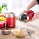 SUPOR ultra-long thermal insulation large-capacity simmering beaker pot pot for office workers and students stainless steel lunch box instant noodles lunch box elegant red 1000ml