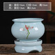 Qiantangyuan (Qian Tang Yuan) Kreatives grünes Bambus Sukkulenter Blumentopf Lazy Automatisches Wasser saugfähig Ceramics Haushalt atmungsaktivem Mandarin Bambus Phalaenoptic Orchid Pot Pflanze Große yy pinkgrün 719+ Lazy Base