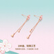 Saturday Fu 18K gold earrings for women Sakura Drunk series long earrings birthday gift KIHH096837 pair