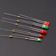Row socket indicator lamp bead 3mm/5mm LED 220v power supply neon lamp strip round 3MM red light strip resistor 220V (10 pieces)