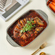Onlycook stainless steel grilled fish plate open flame gas stove special pot induction cooker baking pan rectangular tray grilled fish plate medium deep plate 1 piece 36.5cm