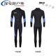 Chuangjingyi chooses one-piece surf suit in stock 3mm wetsuit men's warm wetsuit surf suit sun protection one-piece swimsuit anti-black diagonal zipper S